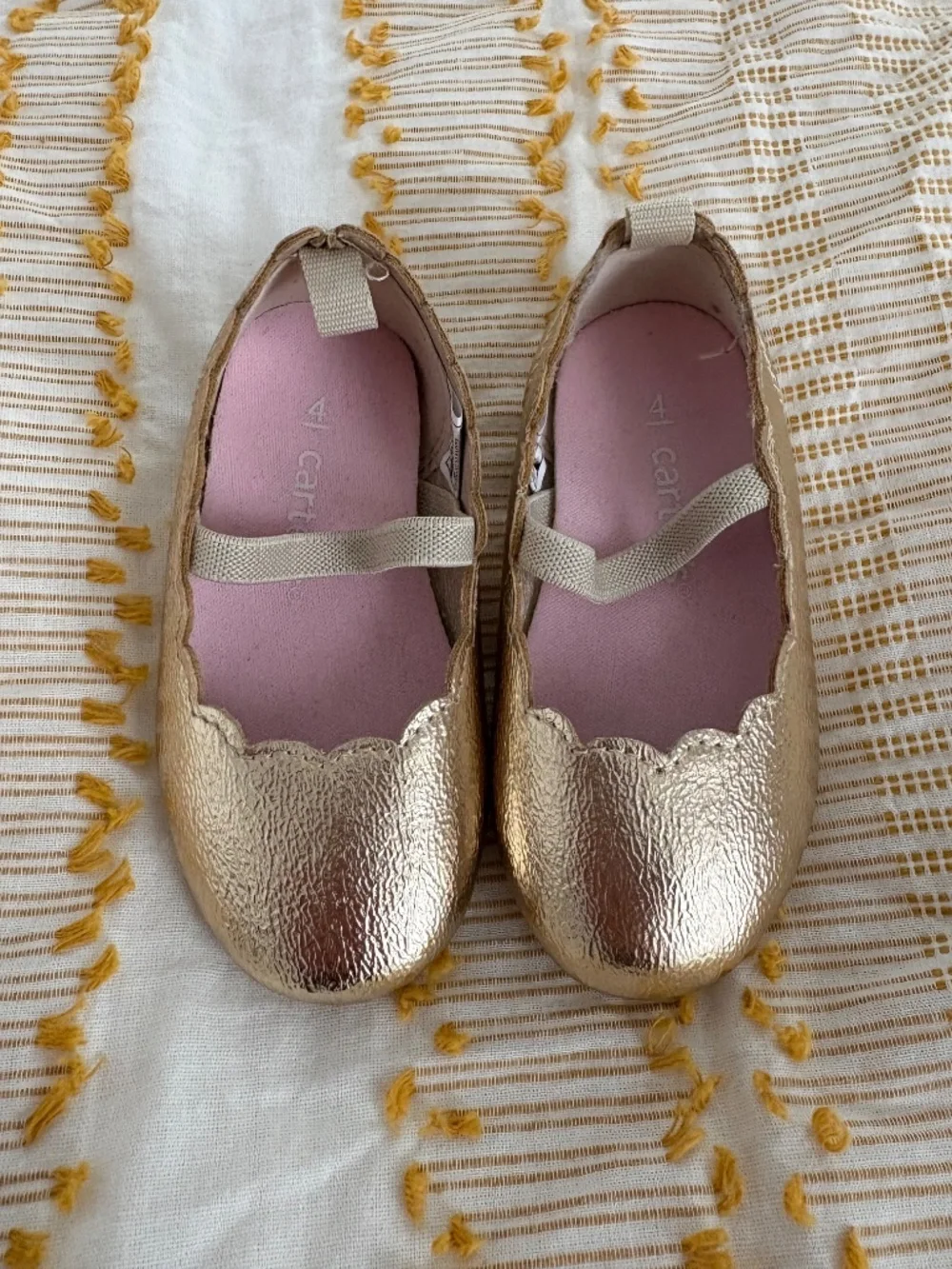 Carters Gold Toddler Ballet Flats